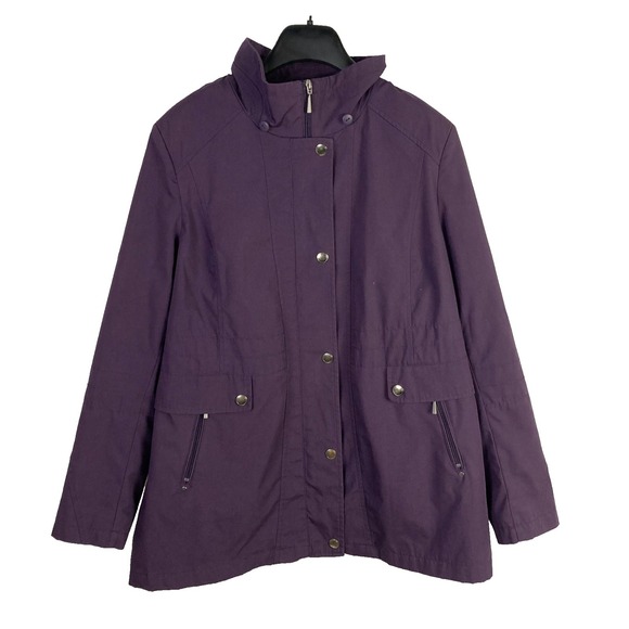Sears Jackets & Blazers - Sears Classic Purple All-Weather Hooded Parka Jacket Large